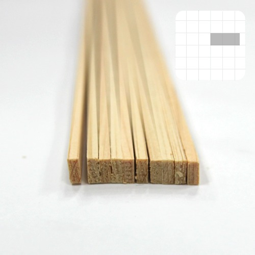 미니어처 건축모형 목재 재료 히노끼(편백)미니Pack(Craft Meterials)/2X5X450mm(10개)