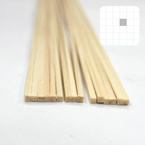 미니어처 건축모형 목재 재료 히노끼(편백)미니Pack(Craft Meterials)/2X2X450mm(15개)